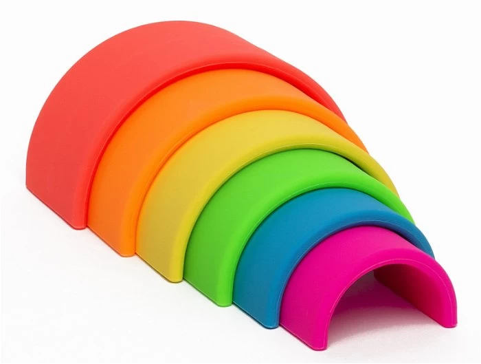 Regenboog Van Siliconen - Neonkleuren - 6 Delen 4 Regenboog Van Siliconen - Neonkleuren - 6 Delen - Afbeelding 4