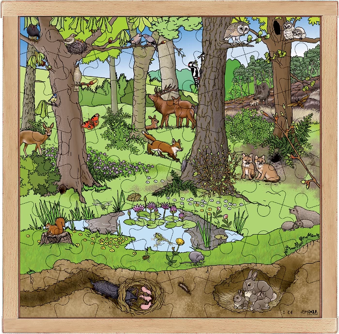 Puzzel Van Hout - Lente, 64 Stukjes 1 Puzzel Van Hout - Lente, 64 Stukjes